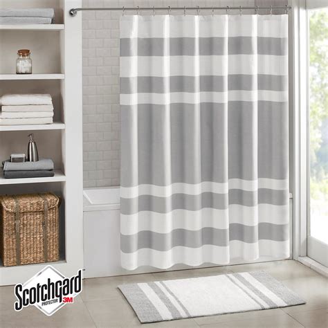 gray white striped shower curtain|target grey shower curtain.